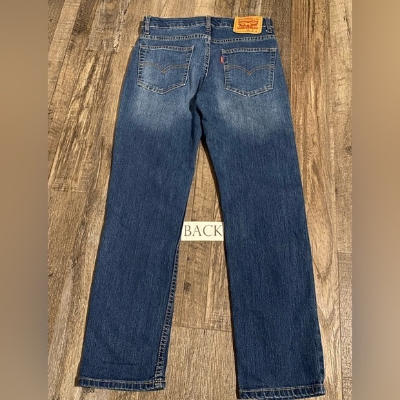 LEVIS Medium Wash 502 Regular Taper Jeans w/ Adjustable Waist Size Girls 12 - Picture 4 of 8